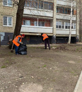 Выполнены работы по уборке придомовых территорий жилых домов УК «АТСЖ»